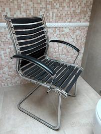 Coppia sedie Cantilever acciaio inox