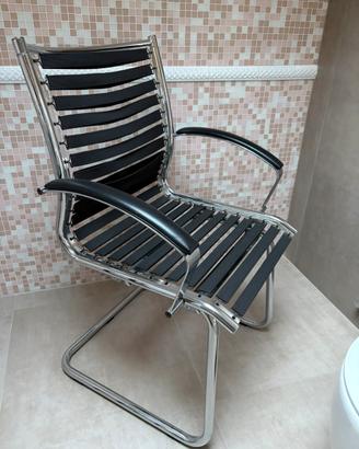 Coppia sedie Cantilever acciaio inox