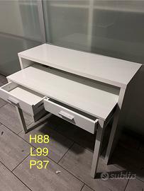 Scrivania da lavoro con doppio ripiano