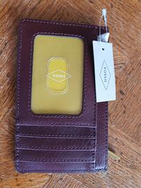 Porta carte di credito e monete fossil