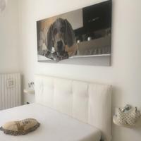 letto contenitore bianco in ecopelle