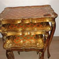 3 tavolini stile fiorentino a scalare