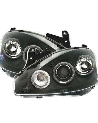 FARI OPEL CORSA C 00-06 ANGEL EYES FONDO NERO H1 H