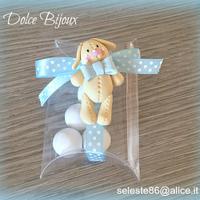 Bomboniera battesimo nascita pupazzo di pezza