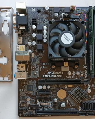 Blocco PC AMD: Scheda Madre ASRock + CPU AMD + RAM
