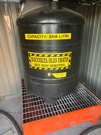 Fusto olio esausto con grata sotto
