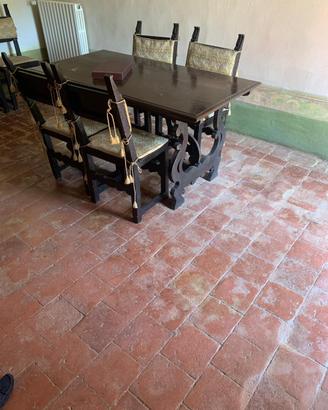 Tavolo da refettorio in stile rinascimentale spagn