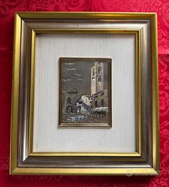 Quadro con incisione su lamina d’argento
