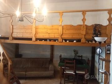 Soppalco in legno artigianale 