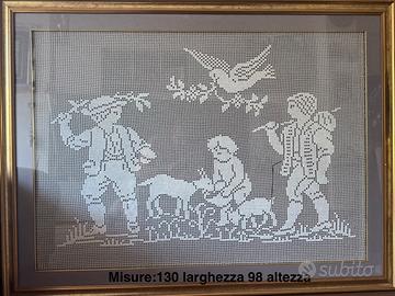Ricamo all’uncinetto incorniciati