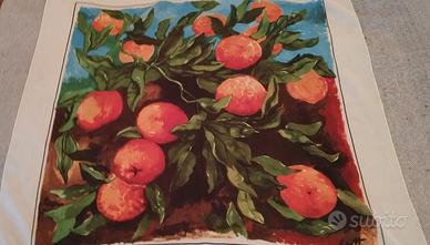 Foulard Renato Guttuso seta nuovo vintage