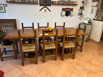 Tavolo e divano  artigianale massello