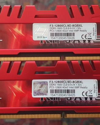 RAM G.Skill Ripjaws X DDR3 8GB (2x4GB) 1600MHz
