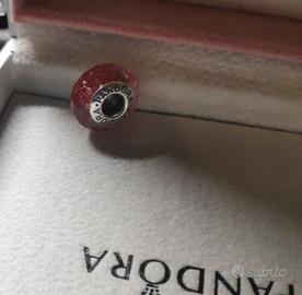 Charm Pandora Vetro Murano Rosso Scintillante