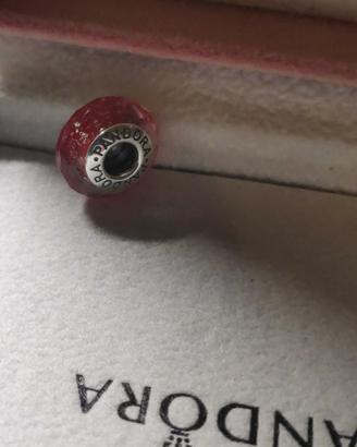 Charm Pandora Vetro Murano Rosso Scintillante