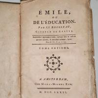 ROUSSEAU "EMILIE" LIBRO D'EPOCA DEL 1776