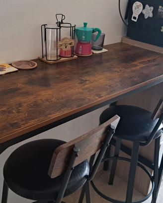 Tavolo alto da cucina + 2 sgabelli