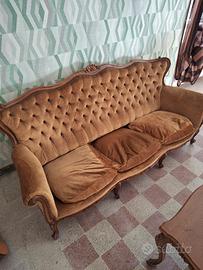 Divano e poltrona vintage anni 70.