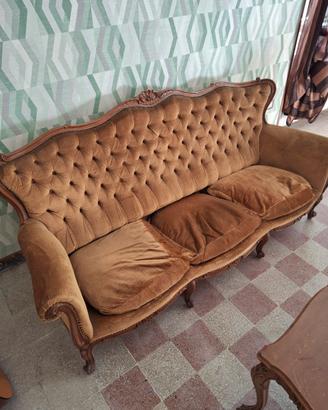 Divano e poltrona vintage anni 70.