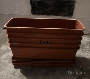 Vasi rettangolari con sottovaso