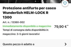 Antifurto Wunderlich per casco