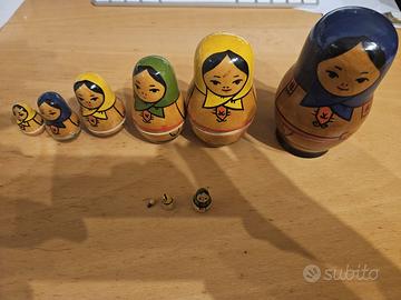 Matriosca russa legno 9 pezzi