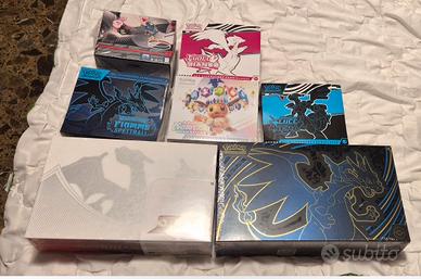 pokemon etb e pokemon collezione ultra premium