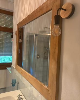Specchio teak etnico