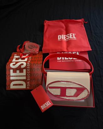 Borsa diesel rosa bianco