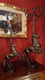 Candelabro in metallo cavallo (piccolo)