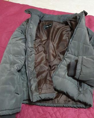 Piumino Bomber Sportivo Verde Fango - Taglia L