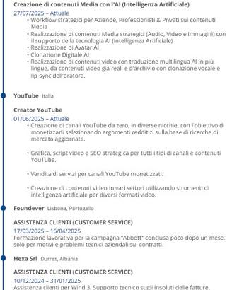 Lavoro al pubblico in sede o da remoto