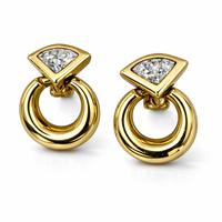 Orecchini bigiotteria vintage oro e cristalli