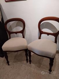 Sedie antiche inglese '800