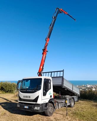 Iveco 120/190 con gru PM 7 SP e ribaltabile
