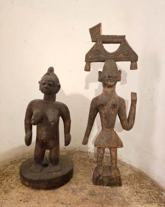 Coppia statue scultura etnica Mali