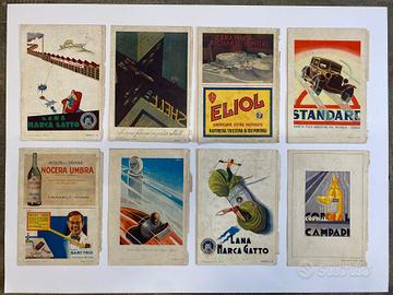 8 copertine originali pubblicatiarie anni 30