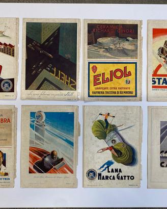 8 copertine originali pubblicatiarie anni 30