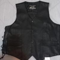 gilet bikers vera pelle 4 XL