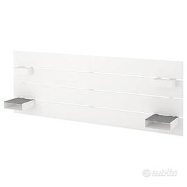 testiera letto matrimoniale Ikea nordli bianca