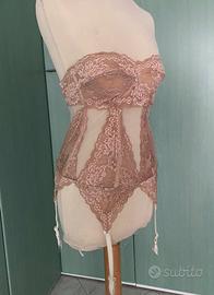 Corsetto in pizzo con giarrettiere tg I V B Penros