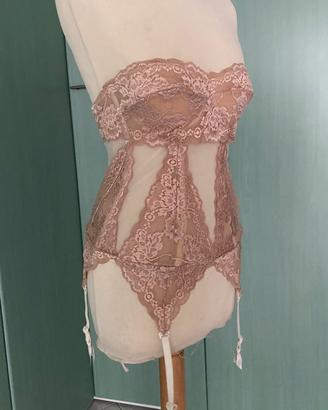 Corsetto in pizzo con giarrettiere tg I V B Penros
