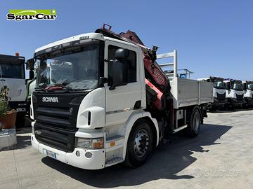 Scania P230 gru Fassi 235 4+2 cestello anno 2010