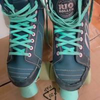 Pattini quad blu 34 Rio Roller lumina