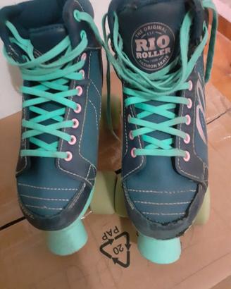 Pattini quad blu 34 Rio Roller lumina
