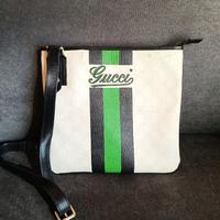 Tracolla Gucci unisex GG Bianca, monogram pelle