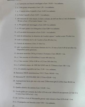 Attrezzarura edile, ponteggio e macchinari Hilti
