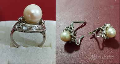 ANELLO e ORECCHINI di Perle e Oro bianco