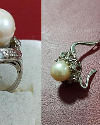 ANELLO e ORECCHINI di Perle e Oro bianco