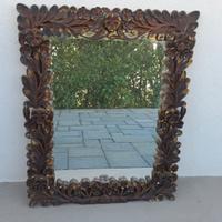 specchio 100×80 con cornice il legno pregiata 